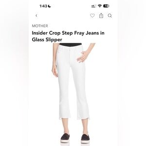 Designer jeans in off white